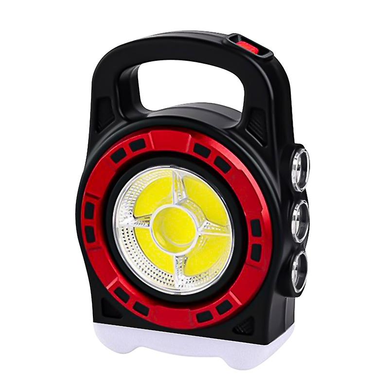 Solar Powered Led Flashlight， Rechargeable Work Light， Waterproof Searchlight， Outdoor Spotlight For Camping Hiking Fishing Etc