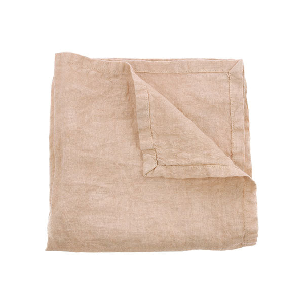 Natural linen salmon napkins (set of 2)