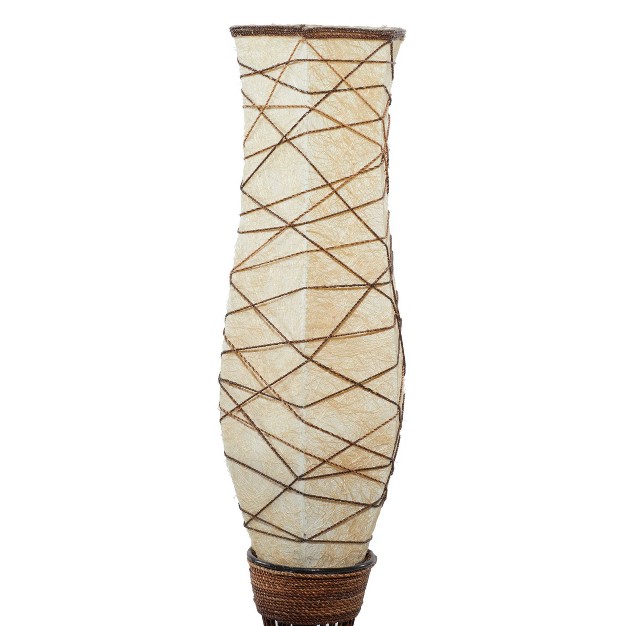 Traditional Bamboo Floor Lamp Brown Olivia amp May