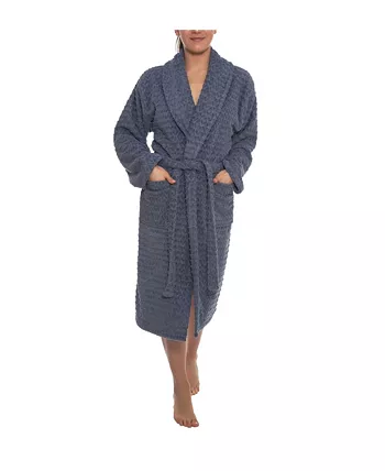 OZAN PREMIUM HOME Azure Unisex Collection Terry Cloth Bathrobe