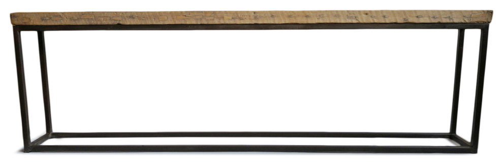 Narrow Old Plank Console Table   Industrial   Console Tables   by Design Mix Furniture  Houzz