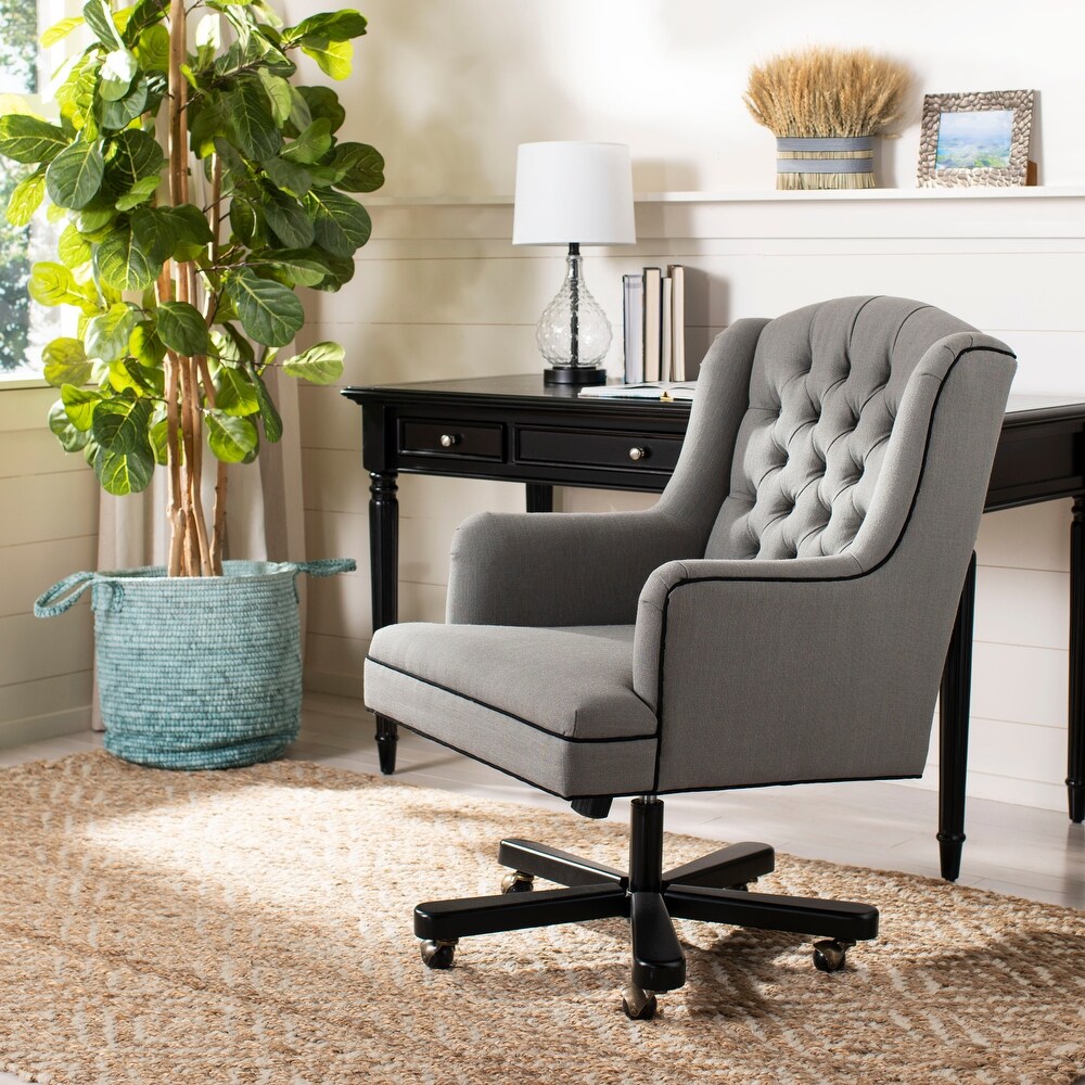 SAFAVIEH Nichols Adjustable Swivel Granite/ Black Desk Chair   26.4\