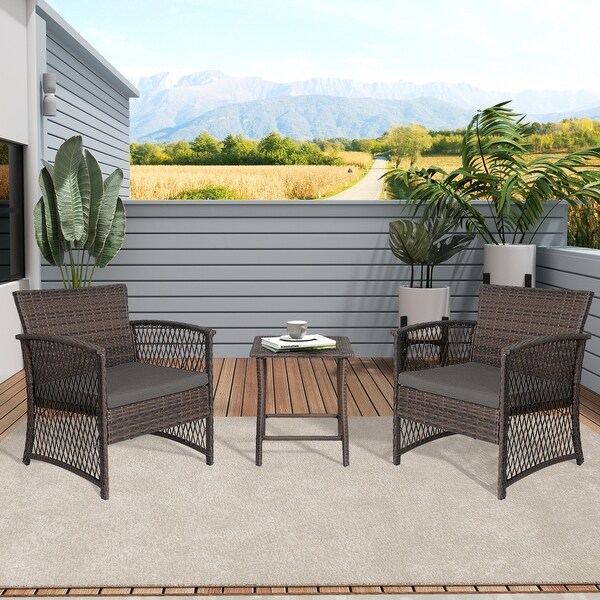 Heritage Outdoor 3piece Wicker Bistro Patio Set