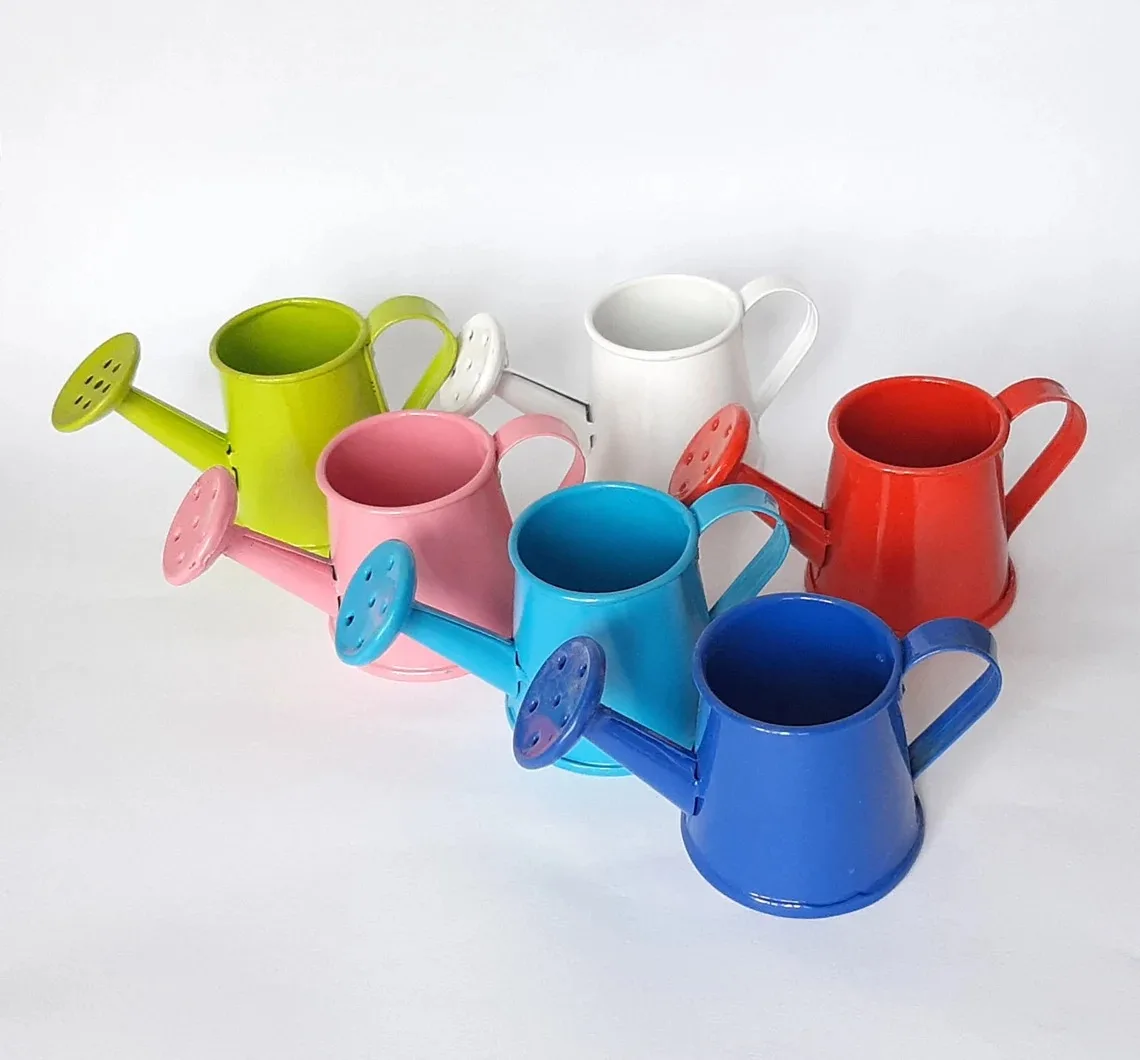 Garden Decorated Powder Coating Mini Watering Can Floral Arranging Craft Supplies Gardening Small Metal Watering Cans