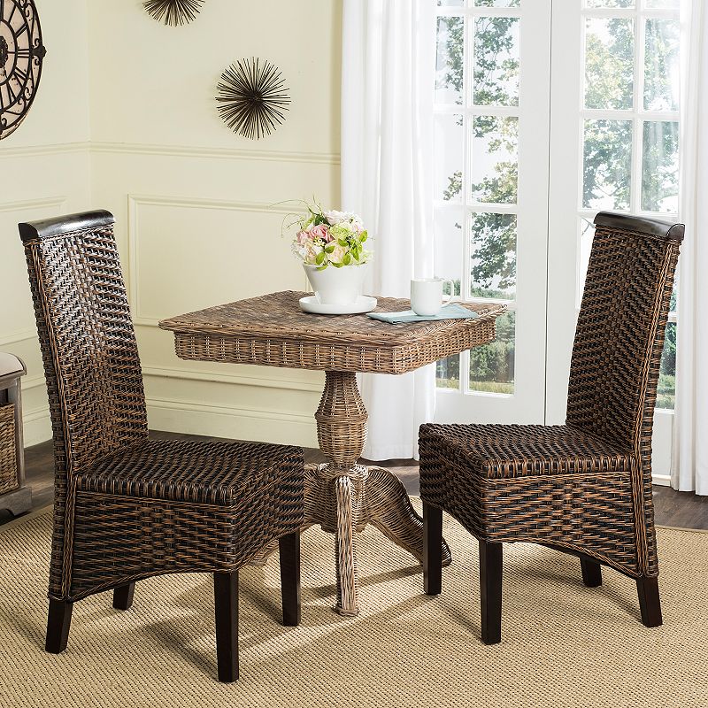 Safavieh Ilya Wicker Dining Chair 2-piece Set