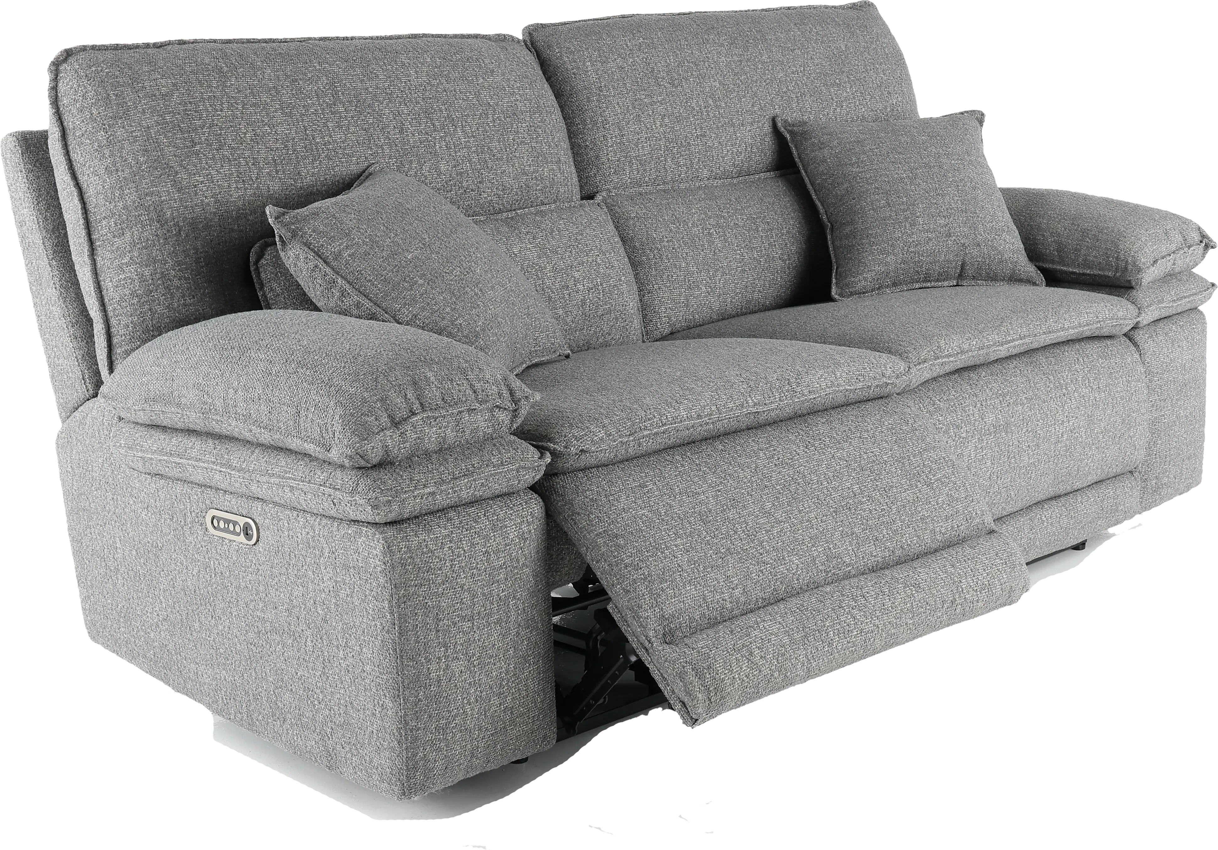 Merino Charcoal Gray Power Reclining Loveseat