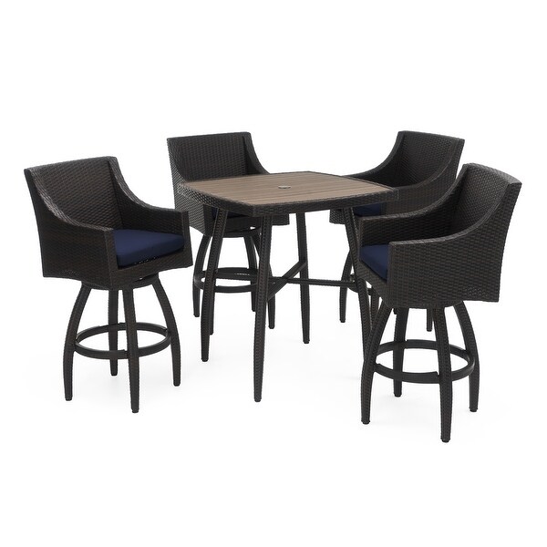 Deco 5 Piece Sunbrella Outdoor Patio Barstool Set