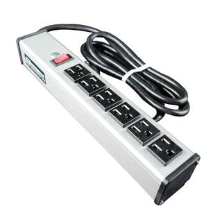 Legrand Wiremold 6-Outlet 15 Amp Compact Power Strip with Lighted OnOff Switch 15 ft. Cord UL207BD