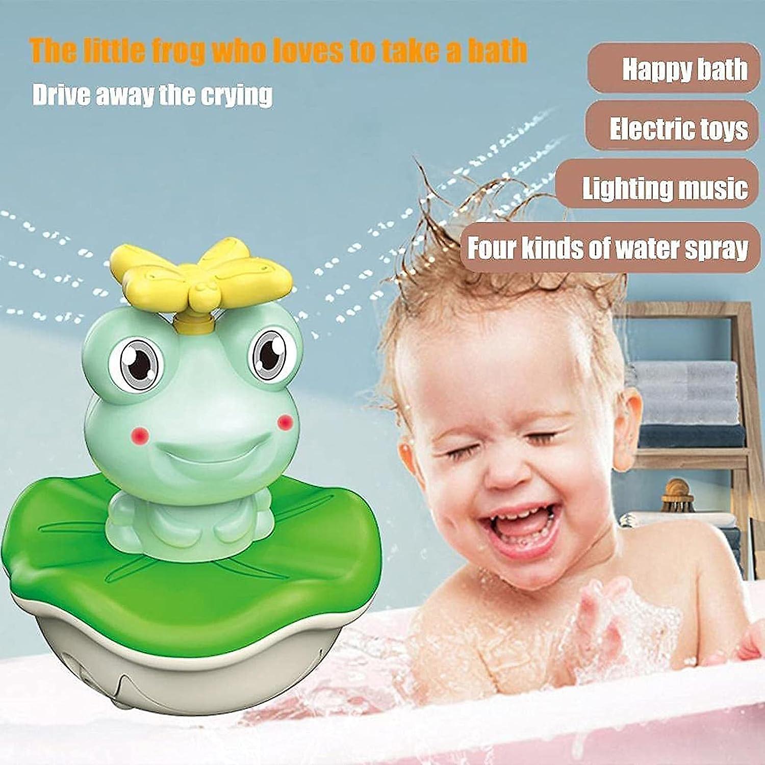 4 In 1 Frog Baby Bath Toys，fountain Spray Water Sprinkler Shower Toys，cute Waterproof Electric Kids Swimming Floating Water Playing Toys For Bathtub，p