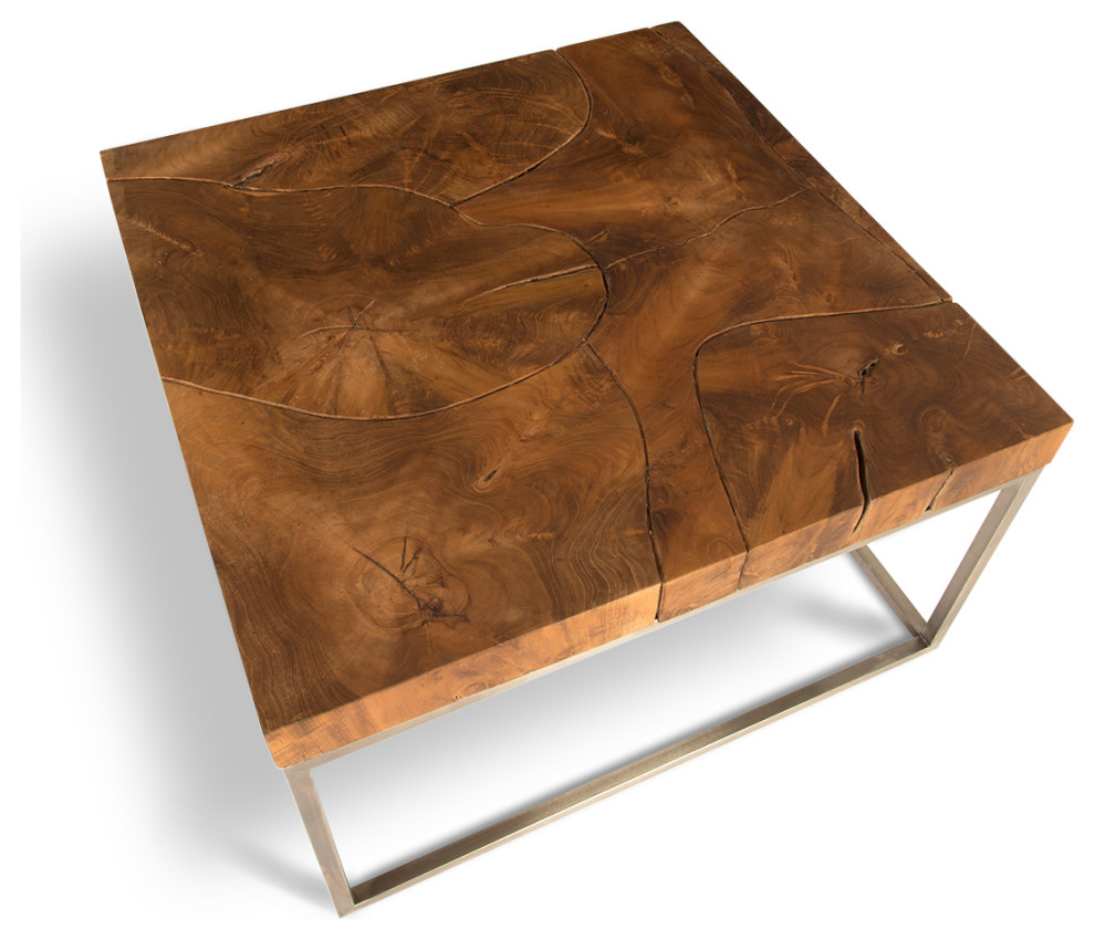 Teak Puzzle Coffee Table   Contemporary   Coffee Tables   by Phillips Collection  Houzz