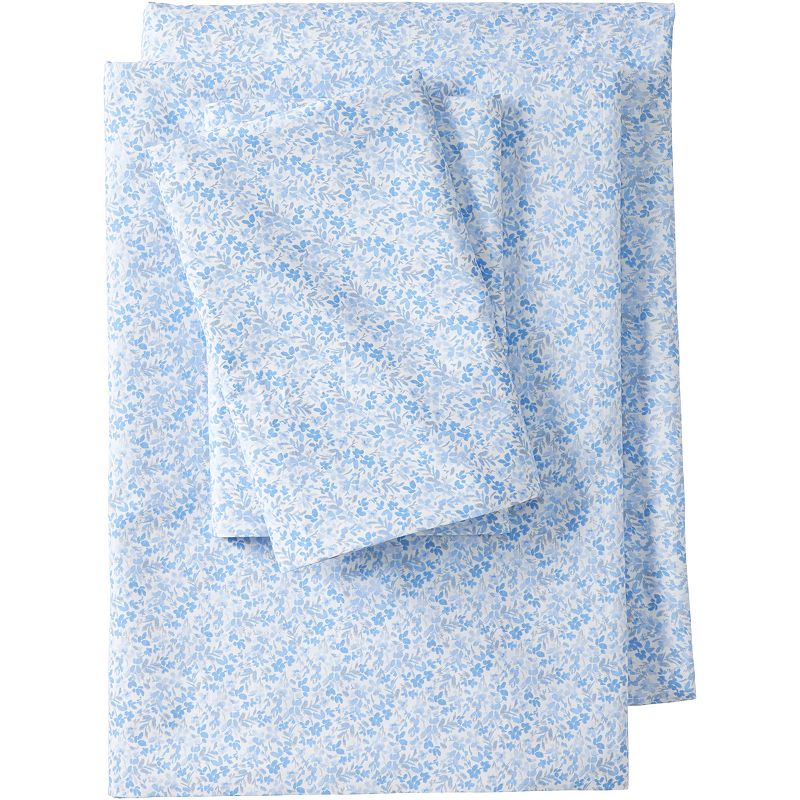 Lands' End Supima Cotton Percale Printed Sheet Set