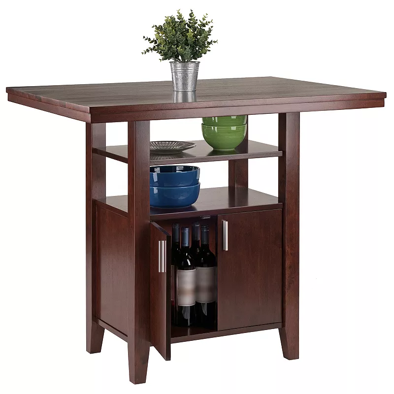 Winsome Albany 3-Piece High Table and Counter Stools Set