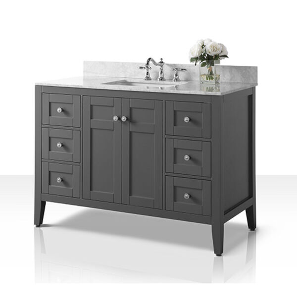 Maili Sapphire Gray 48-Inch Vanity Console with Mirror