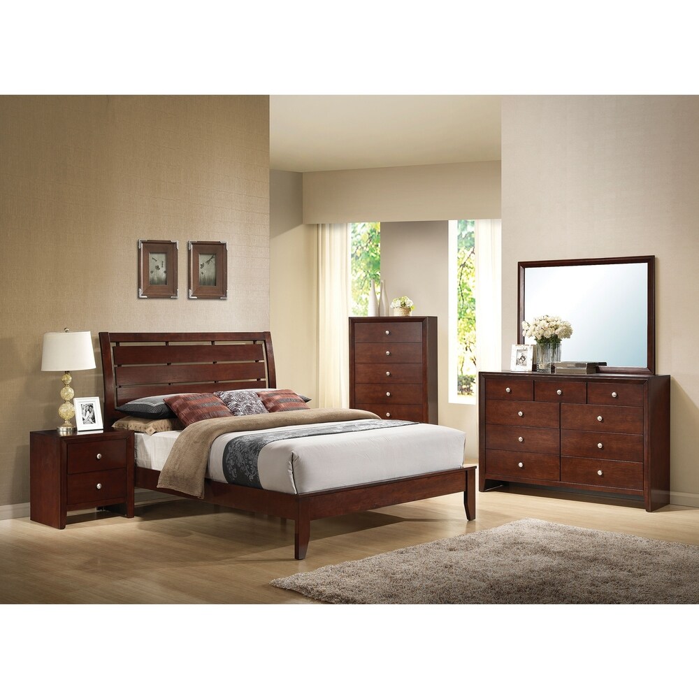 Ilana Brown Cherry 9 drawer Dresser