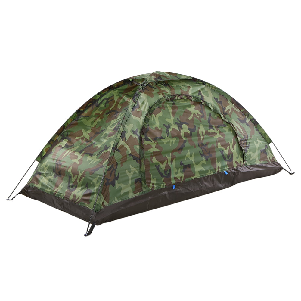 Lixada Camping Tent for 1 Person Single Layer Outdoor Portable Camouflage Travel Beach Tent