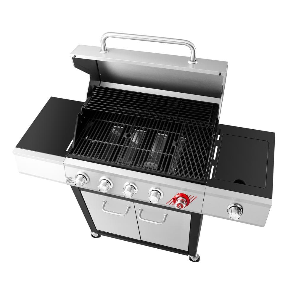 Dyna-Glo 5-Burner Propane Gas Grill in Stainless Steel with TriVantage Multifunctional Cooking System DGF481CRP-D