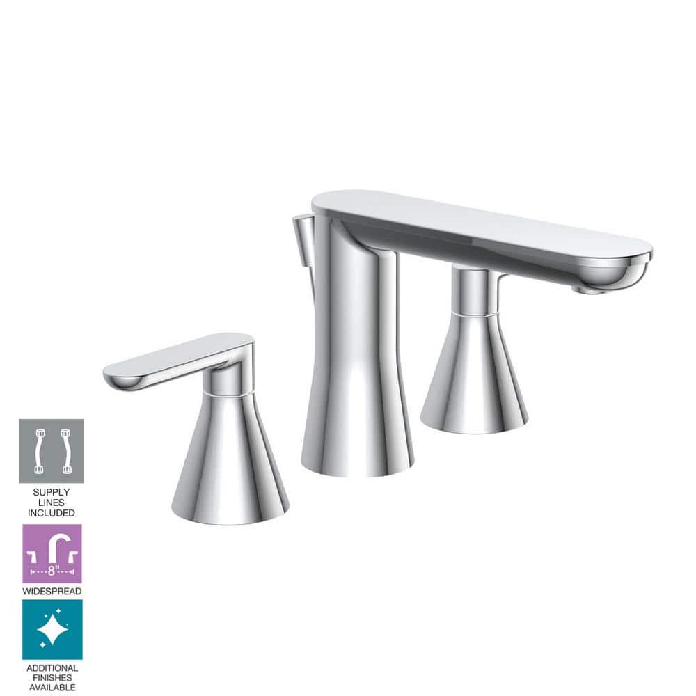 Glacier Bay Chianti 8 in Widespread 2Handle Bathroom Faucet in Chrome