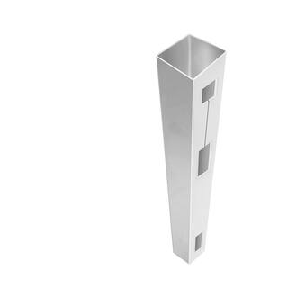 Barrette Outdoor Living Rainier 5 in. x 5 in. x 9 ft. White Vinyl Fence End Post 73040165