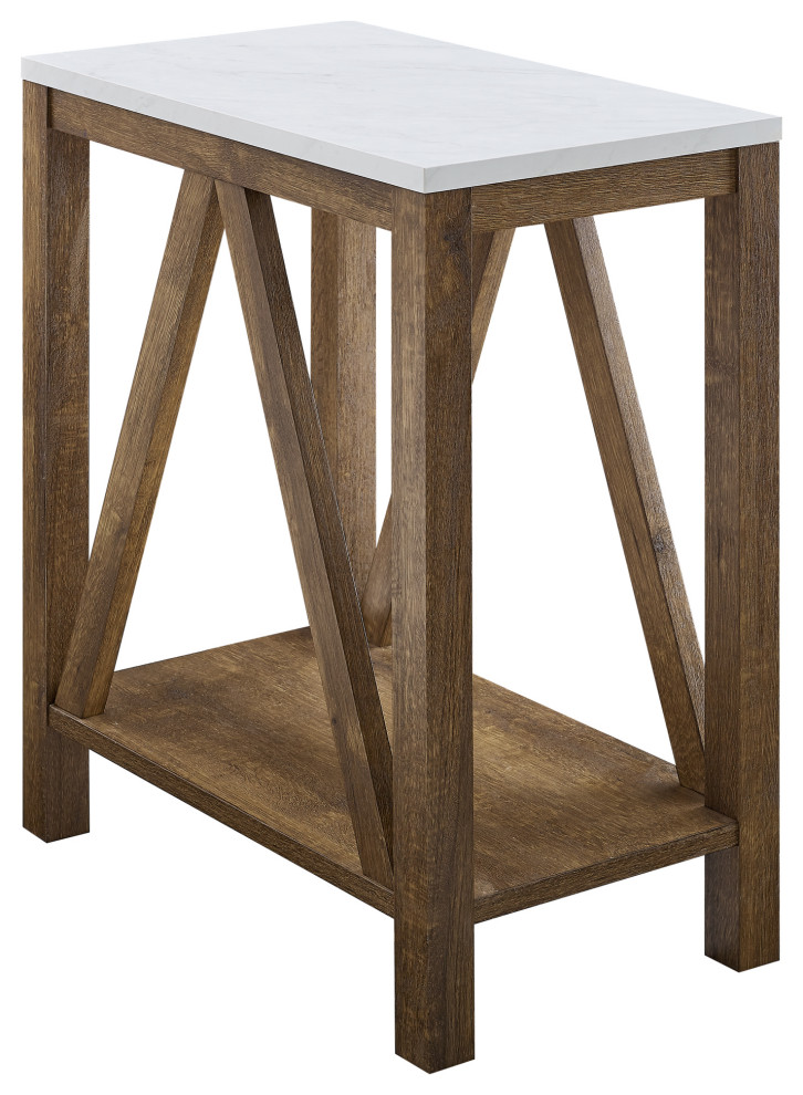 Narrow A Frame Side Table   Transitional   Side Tables And End Tables   by Walker Edison  Houzz