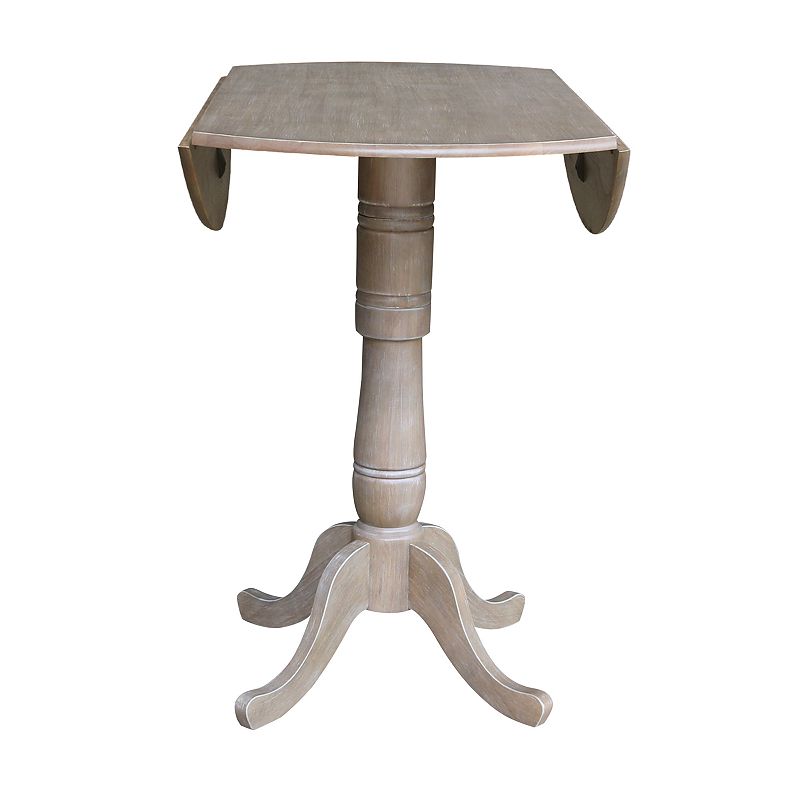 International Concepts Nathaniel Drop Leaf Pedestal Table