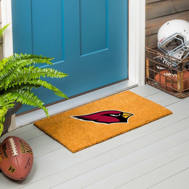 Evergreen Nfl Arizona Cardinals Logo Natural Coir 28 X 16 Inches Indoor Outdoor Doormat