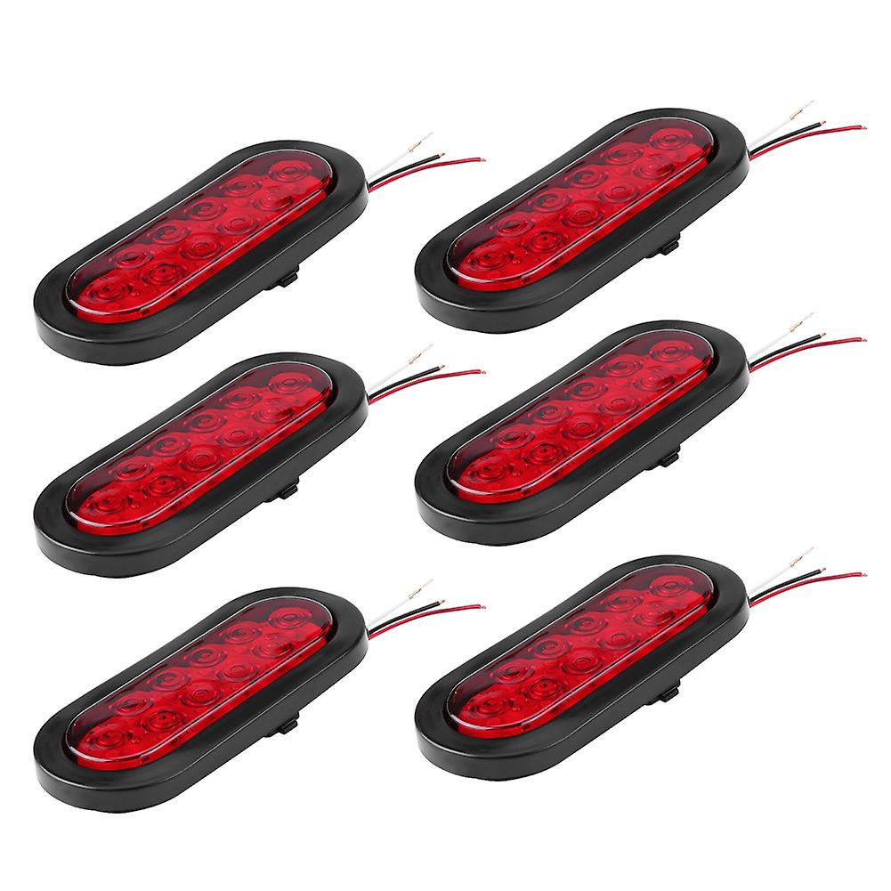 6pcs 12v 10leds Trailer Lights Lamps Stop/turn/tail Lighting For Trailer Truck And Vans