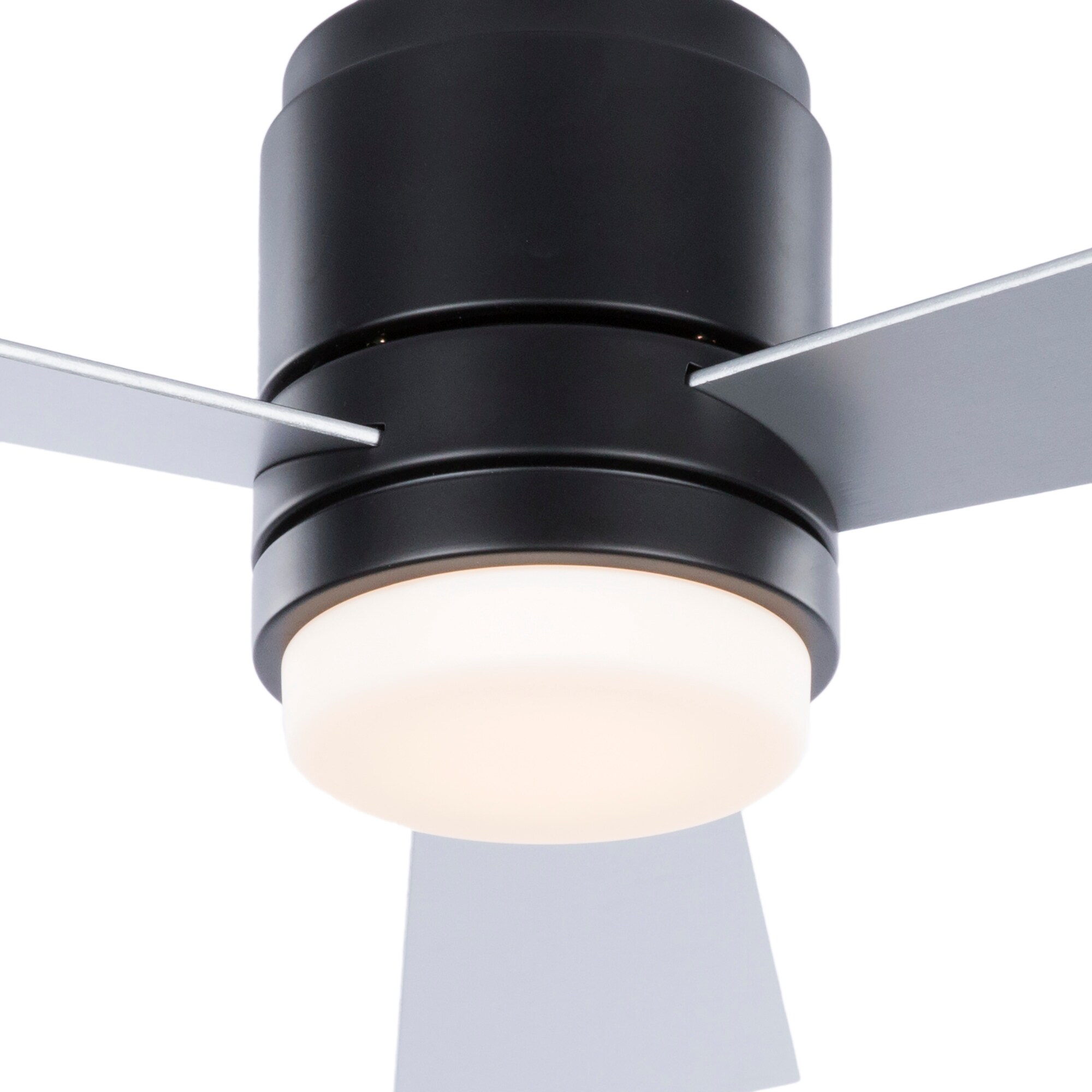 Fanimation Studio Collection Pylon 48-in Matte Black LED Indoor Ceiling Fan with Light Remote (3-Blade)