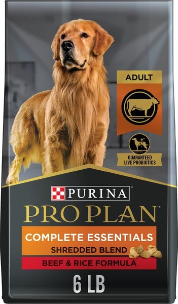 Purina Pro Plan Adult Shredded Blend Beef and Rice Formula Dry Dog Food