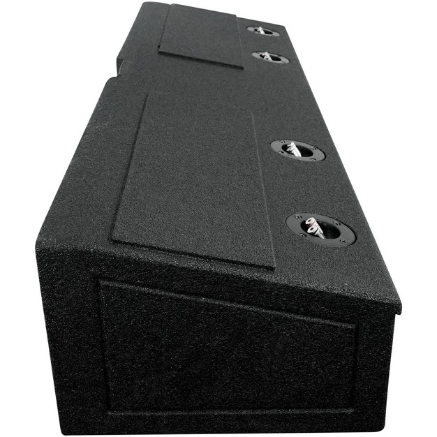 Qpower Qbgmcff07408 8 Inch Quad Port Subwoofer Enclosure Box With Underseat Front Fire For Gmc And Chevy Crew Cab 2007 To Current