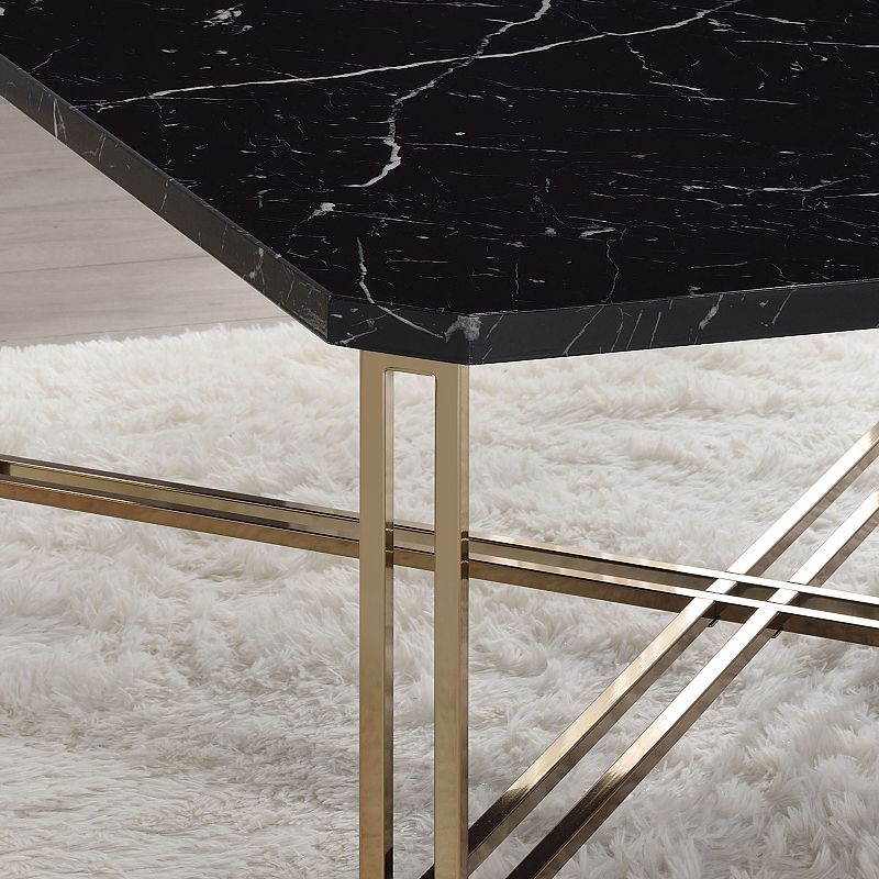 Steve Silver Co. Daxton Faux-Marble Square Cocktail Table