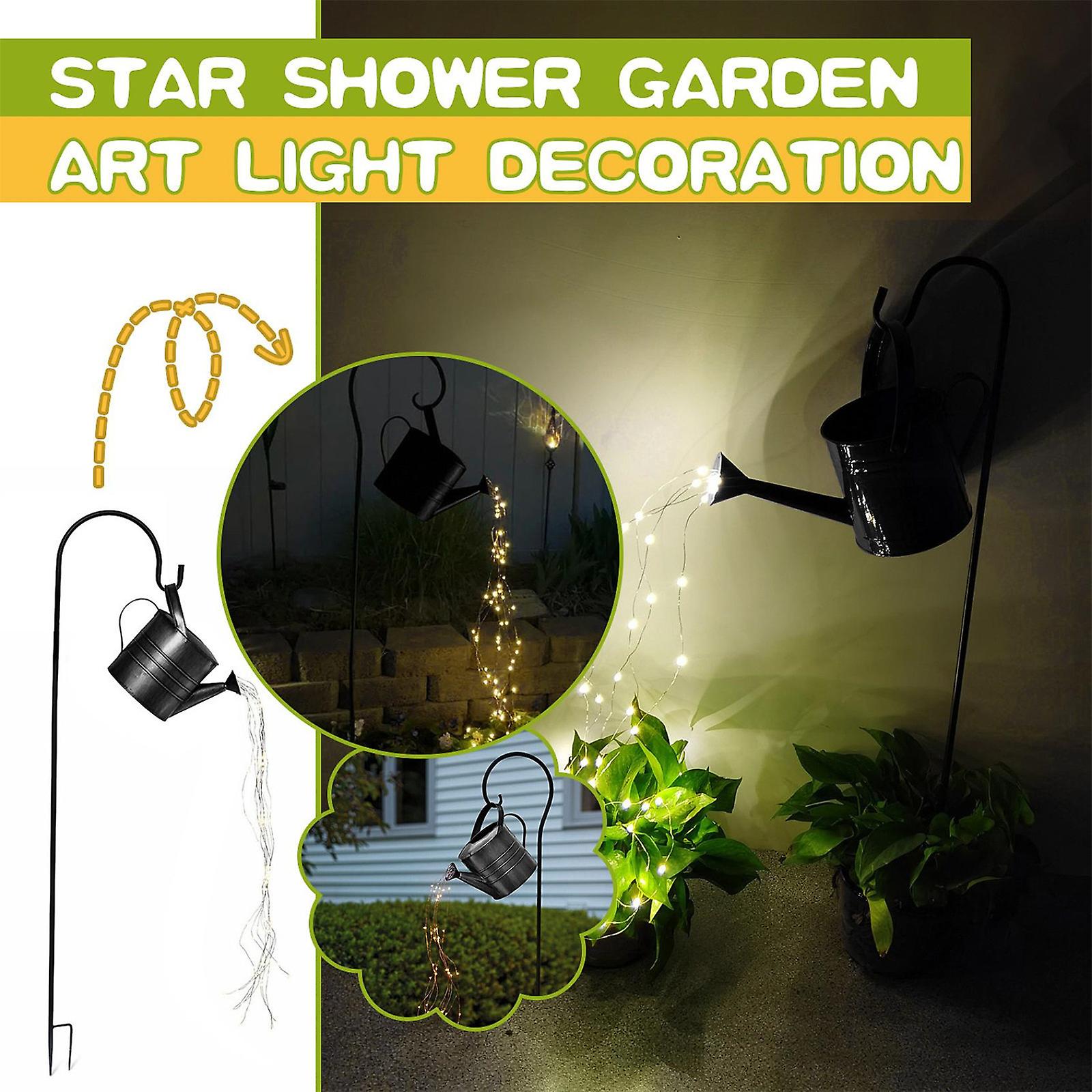 Solar Shower Garden Art Light Decoration Outdoor Garden Lawn Light Kettle Light