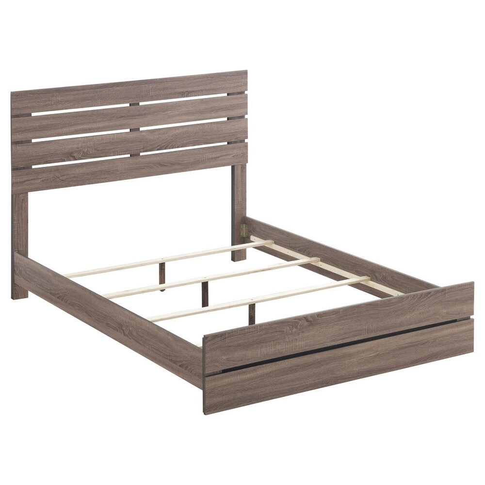 Coaster Furniture Brantford Panel Bed Barrel Oak And Coastal White