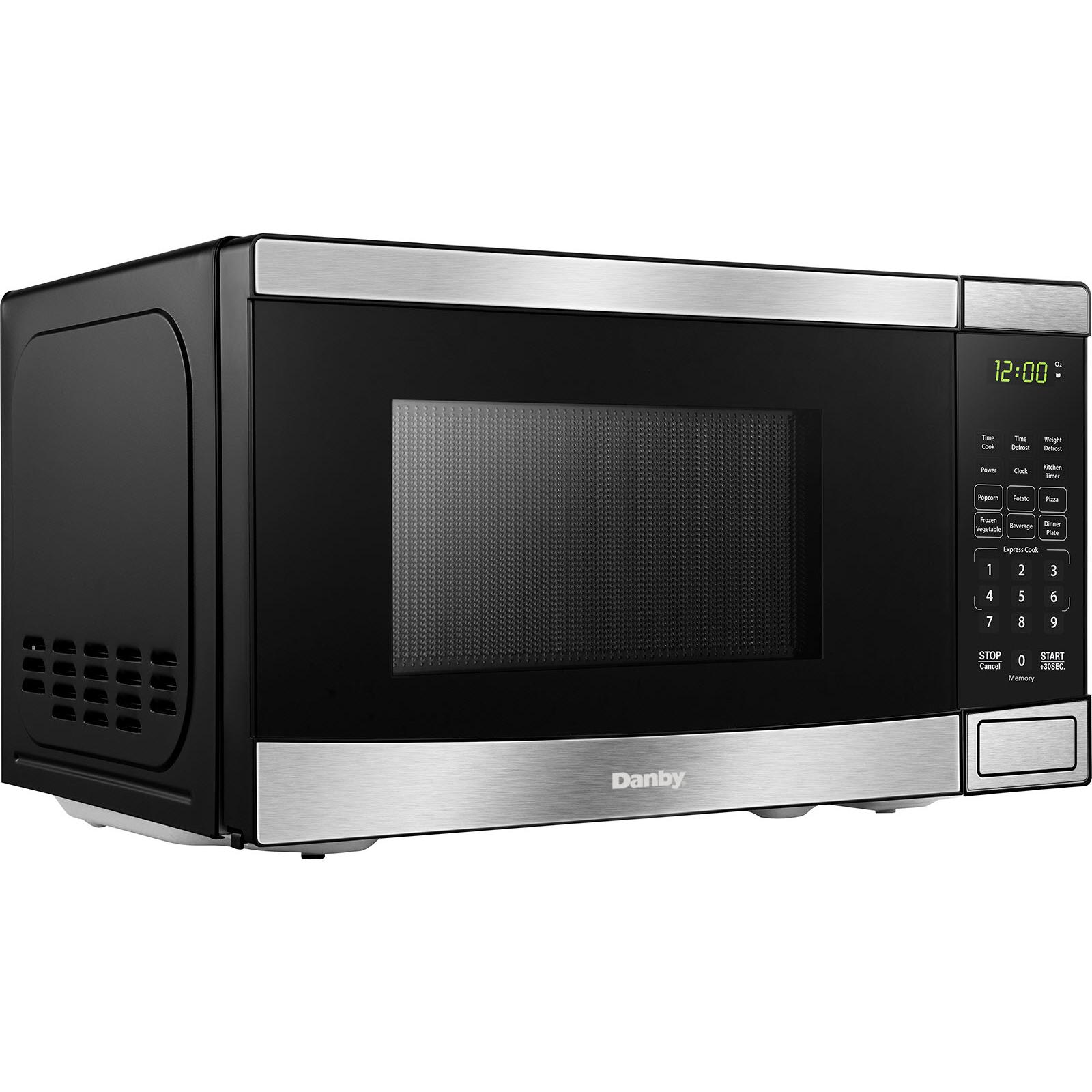 Danby 17-inch, 0.7 cu.ft. Countertop Microwave Oven with 6 Auto Cook Options DBMW0721BBS