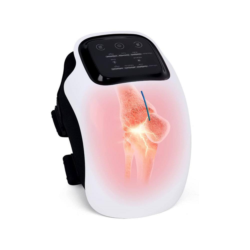 Aoibox Rechargeable Cordless Knee Massager with LED Screen Infrared Heat for Knee Joint Pain Injury Swelling and Stiffness SNMX5404