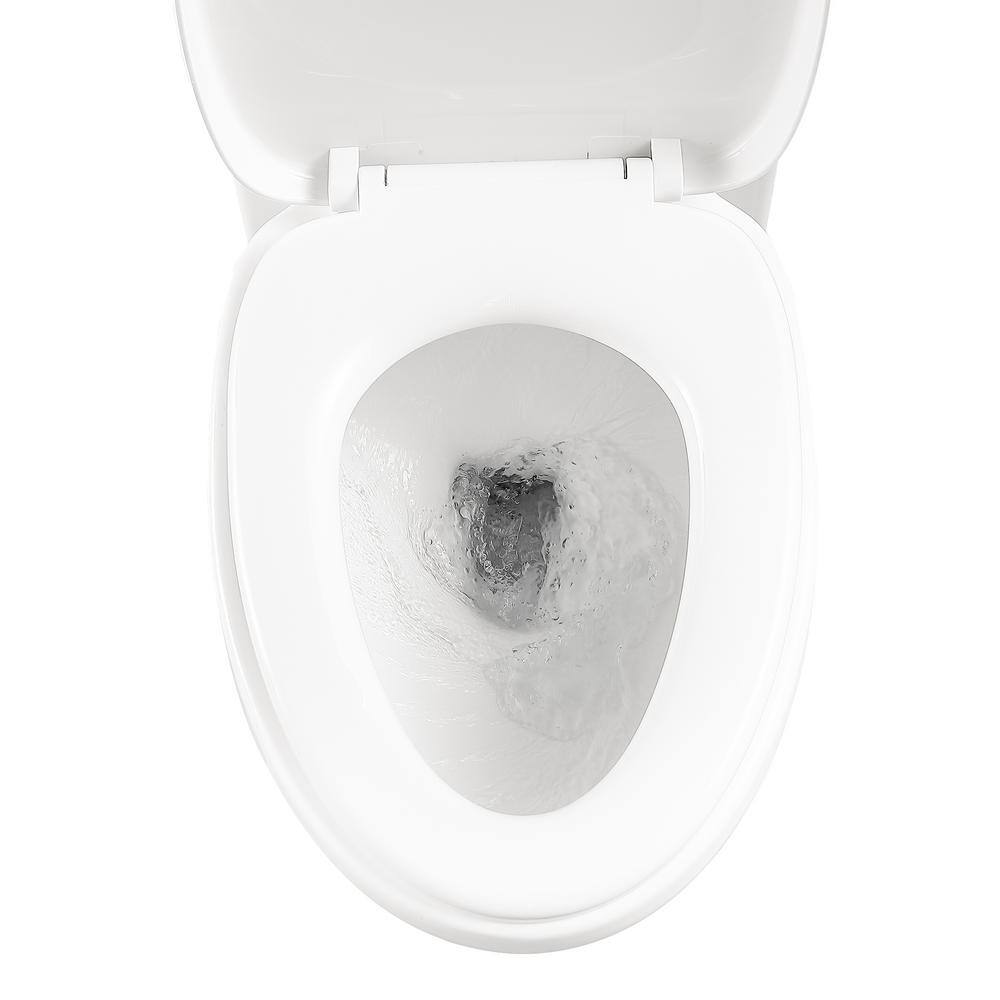 12 in. Rough-In 1-piece 1.61.1 GPF Dual Flush High Efficiency Elongated Toilet in White Seat Included ALDMT60SM