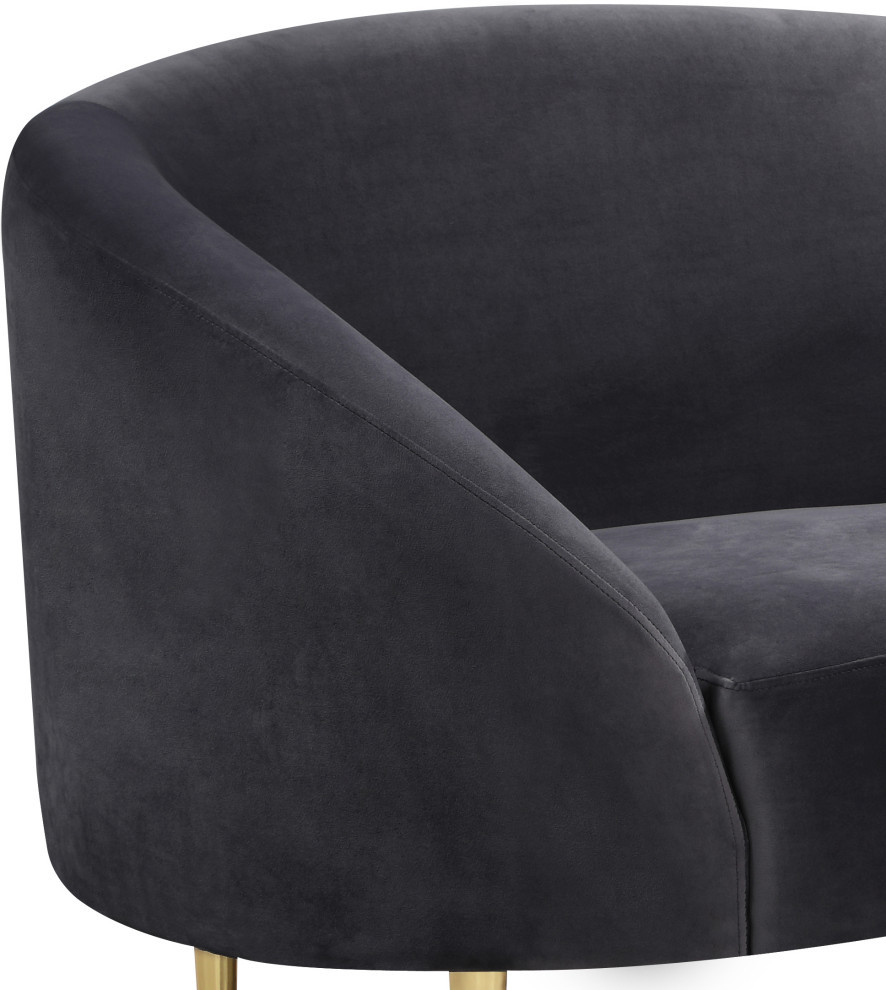 Ritz Camel Velvet Chair   Midcentury   Armchairs And Accent Chairs   by Meridian Furniture  Houzz