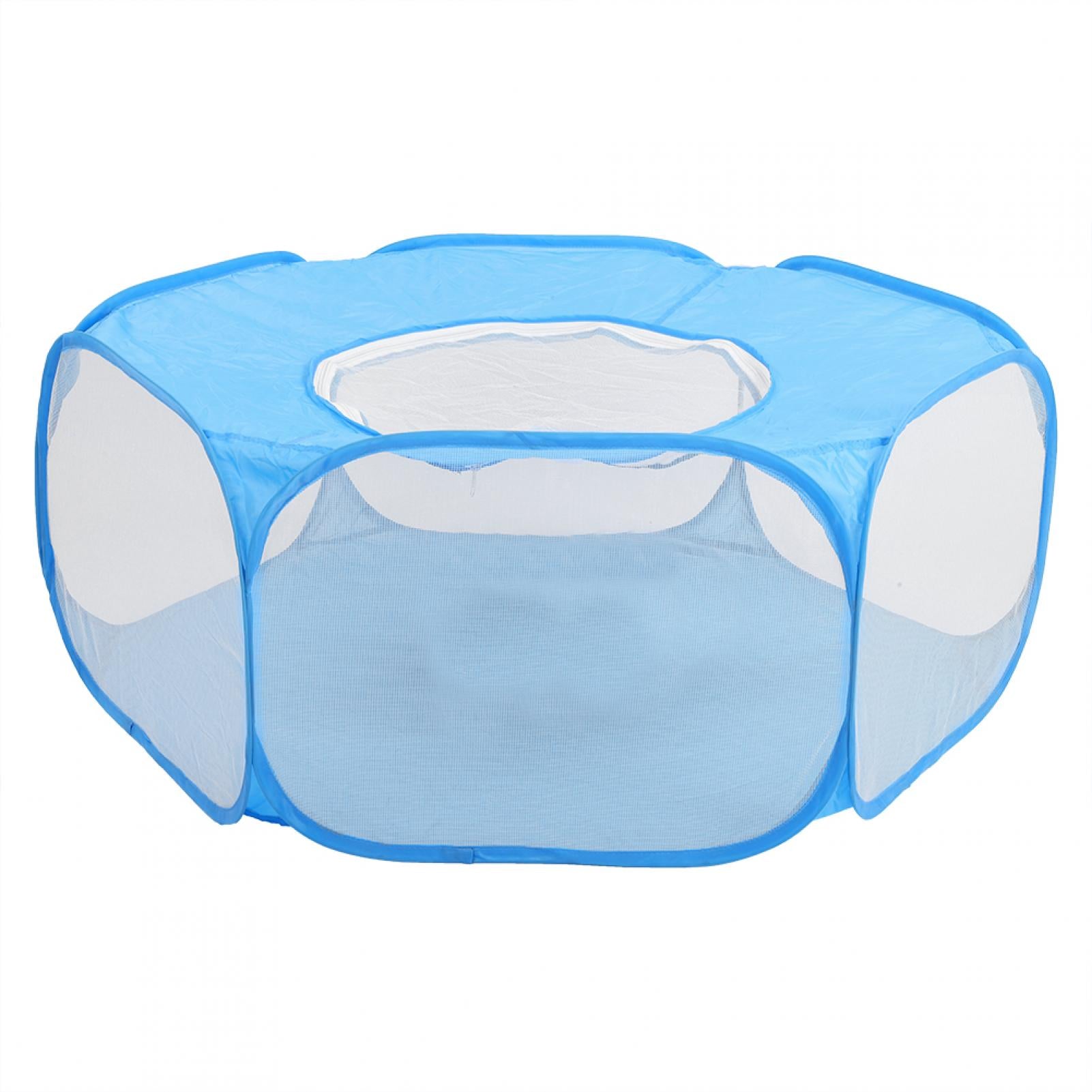 Hamster Playpen， Auto-open Small Animal Game Fence， Hamster Fence Foldable Pet Tent For Hamsters Chinchillas Sky Blue