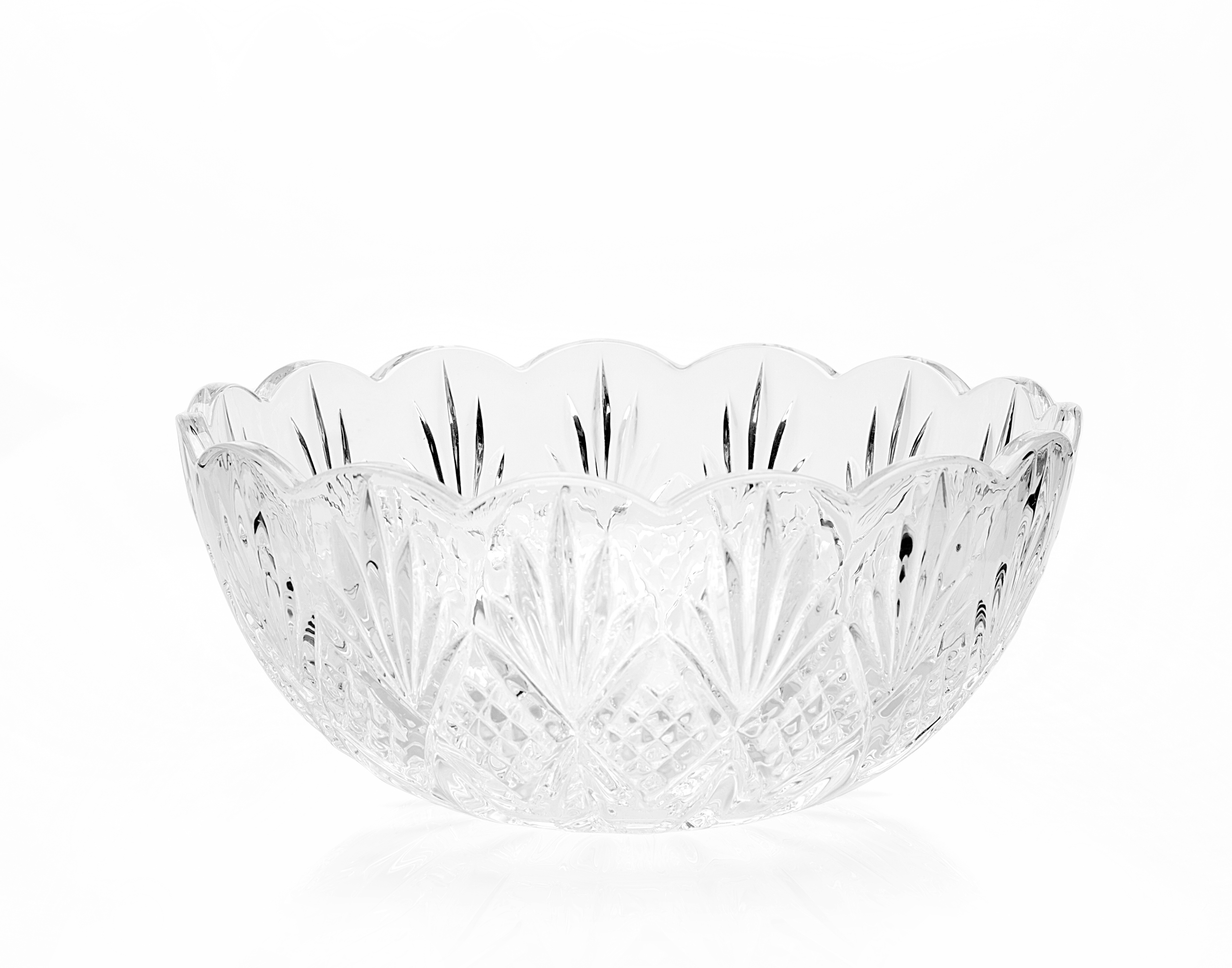 Dublin Crystal Scalloped Serving Bowl