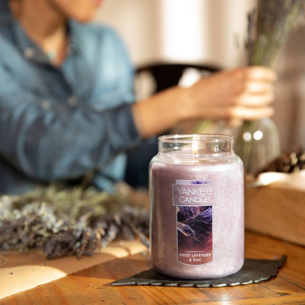 22oz Dark Lavender Oak Large Jar Candle