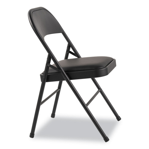 Alera Steel Folding Chair， Graphite Seat/Graphite Back， Graphite Base， 4/Carton (FCPC5B)