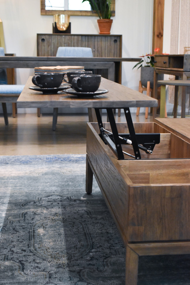 West 51 quotWide Coffee Table With Lift Top   Rustic   Coffee Tables   by LH Imports  Houzz