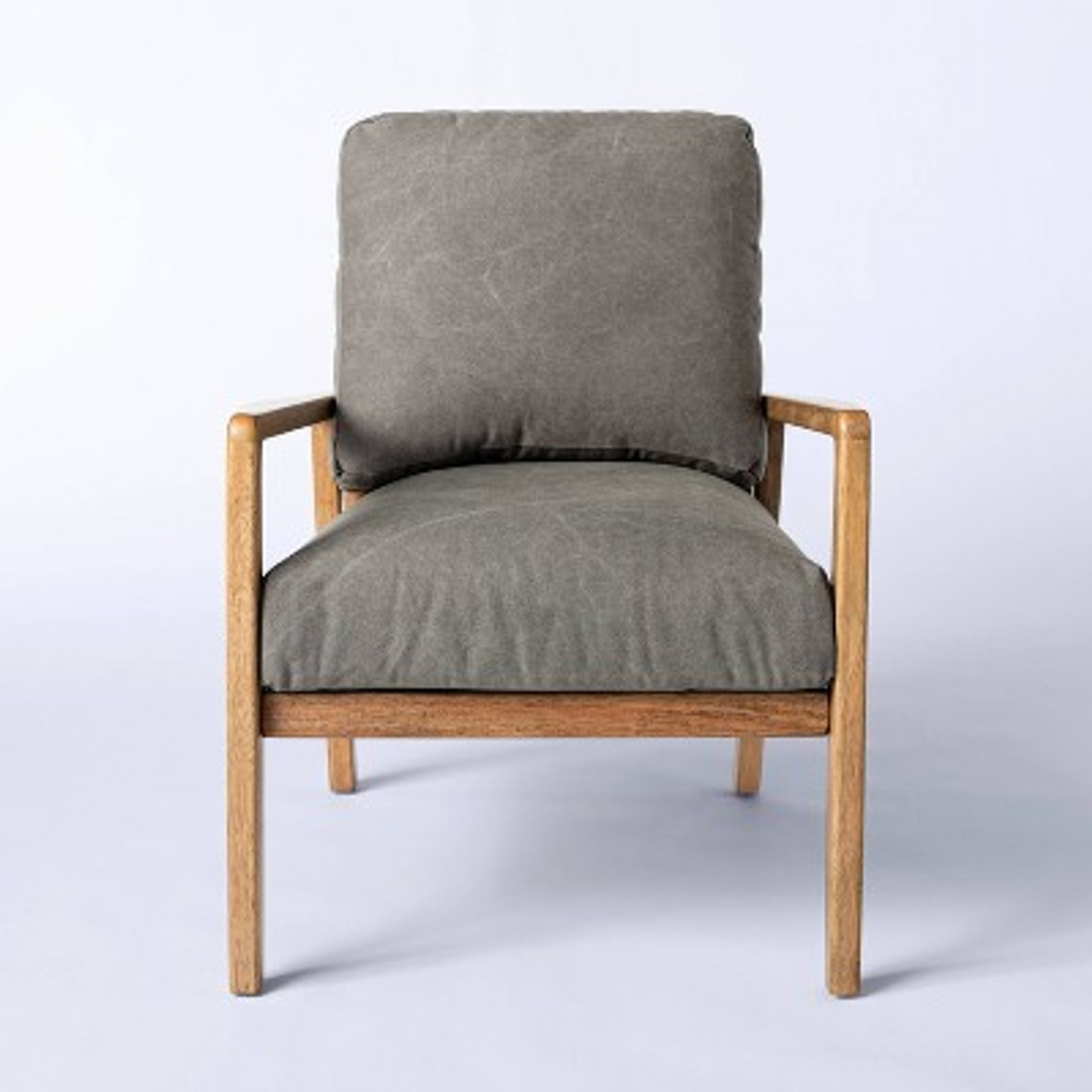 Dagget Mixed Material Accent Chair Gray - Threshold designed with Studio McGee