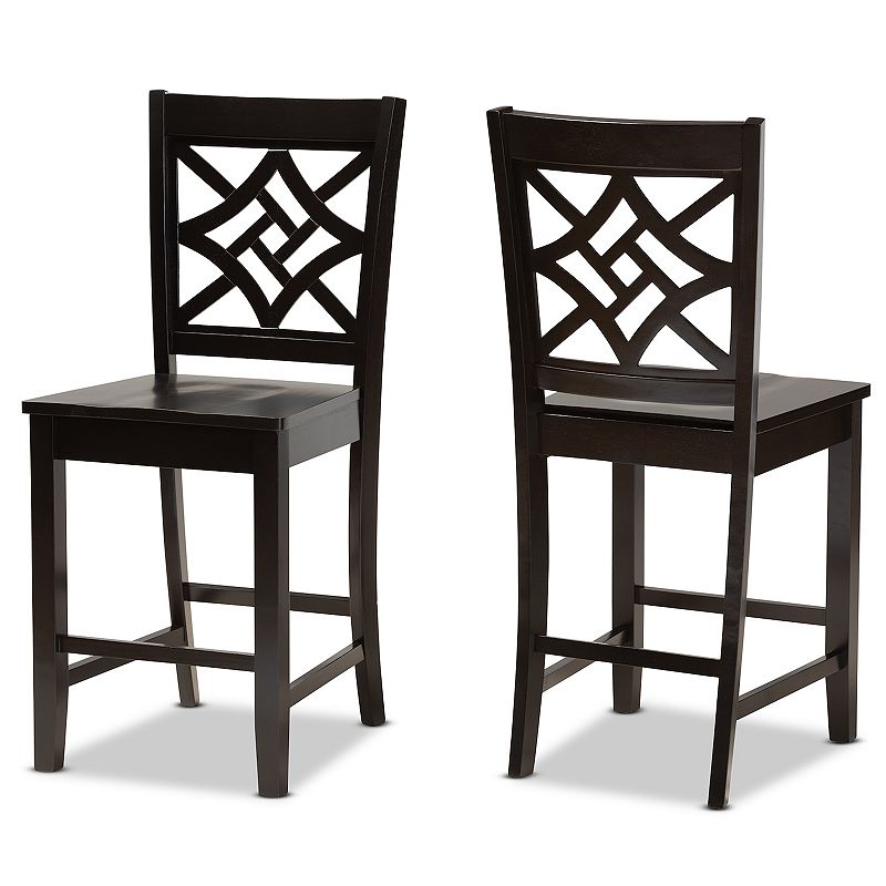 Baxton Studio Nicolette Counter Stool 2-piece Set