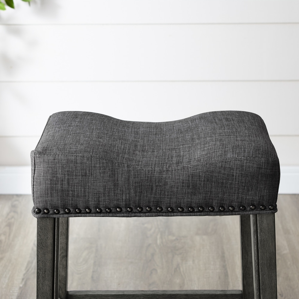 The Gray Barn Overlook Upholstered Backless Bar Stool (Set of 2)