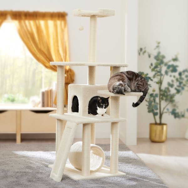 Frisco 62-in Faux Fur Cat Tree and Condo