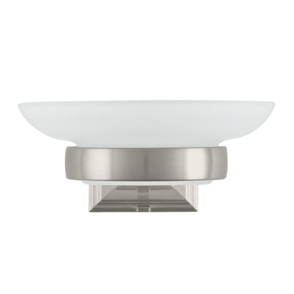 Glacier Bay Exhibit Wall-Mounted Soap Dish in Brushed Nickel 20714-0904