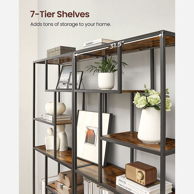 6-tier Bookshelf， Display Shelf， Bookcase For Office