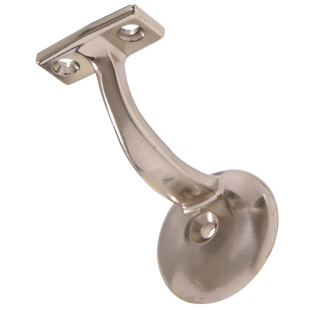 Hardware Essentials Satin Nickel Ornamental Handrail Bracket (5-Pack) 852885