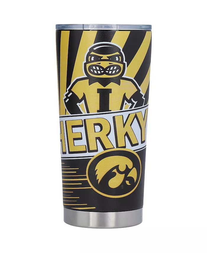 Logo Brands Iowa Hawkeyes 20 Oz Stainless Steel Mascot Tumbler