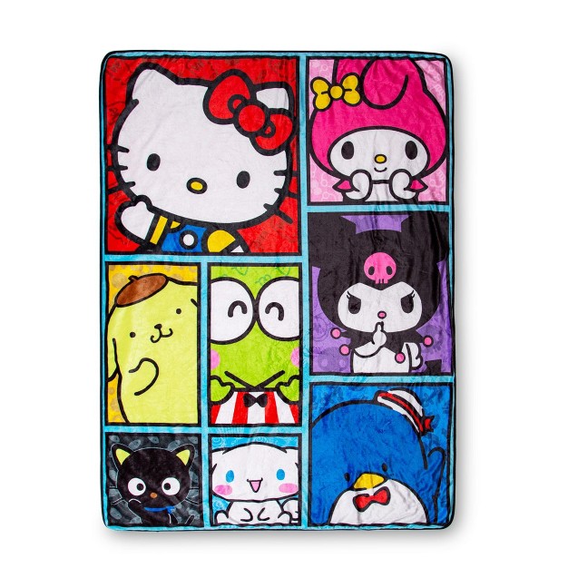 Surreal Entertainment Sanrio Hello Kitty And Friends Oversized Fleece Throw Blanket 54 X 72 Inches